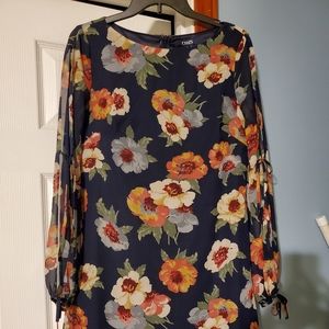Navy floral dress